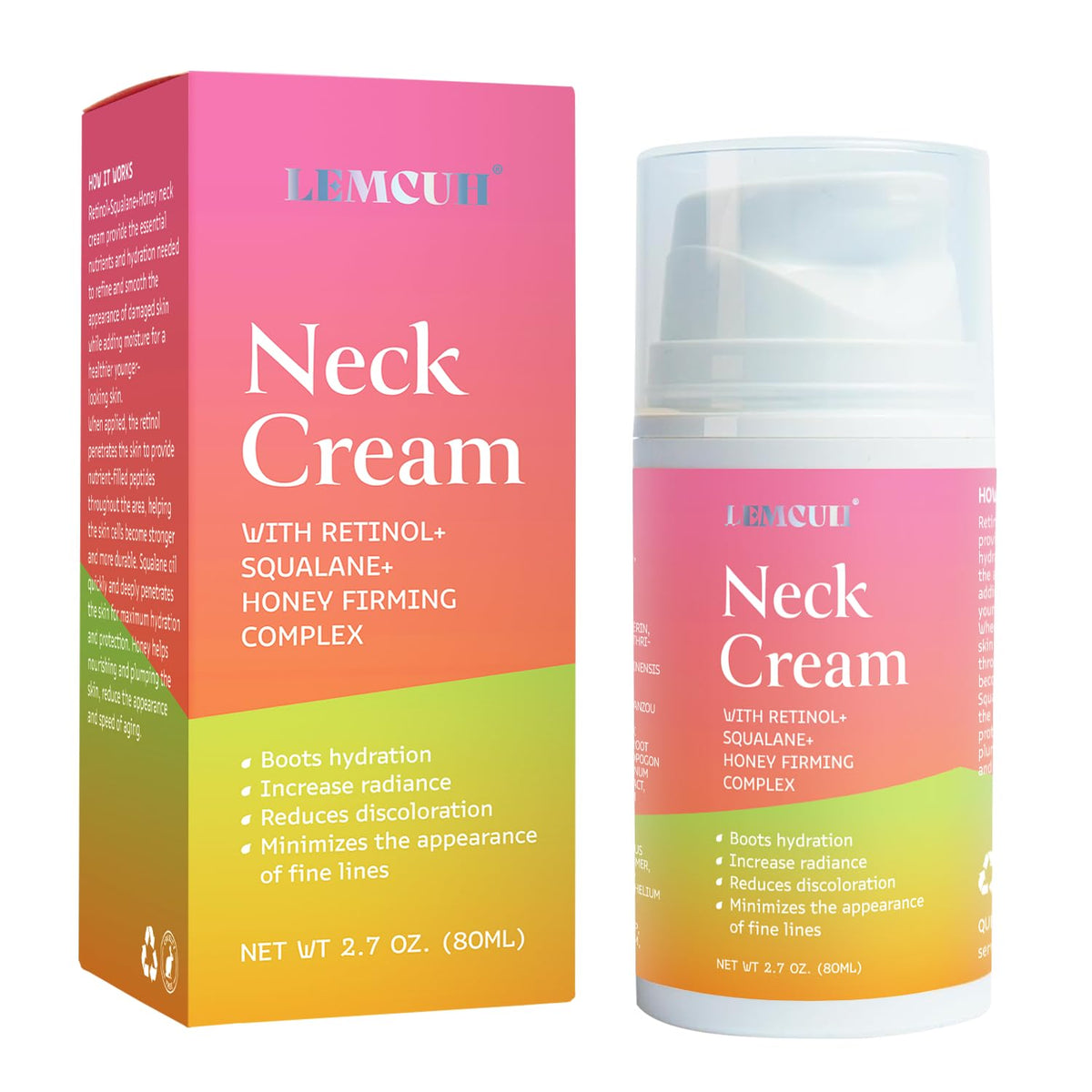 Retinol Neck Firming Tightening Cream: Neck Firming Cream for Women - Retinol Tightening Skin Creams - Anti Wrinkle Aging for Neck & Décolleté