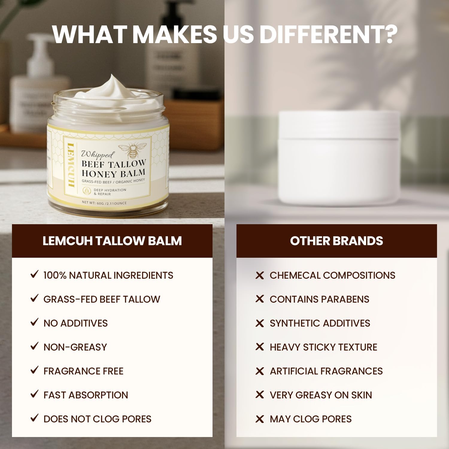 Beef Tallow Honey Balm