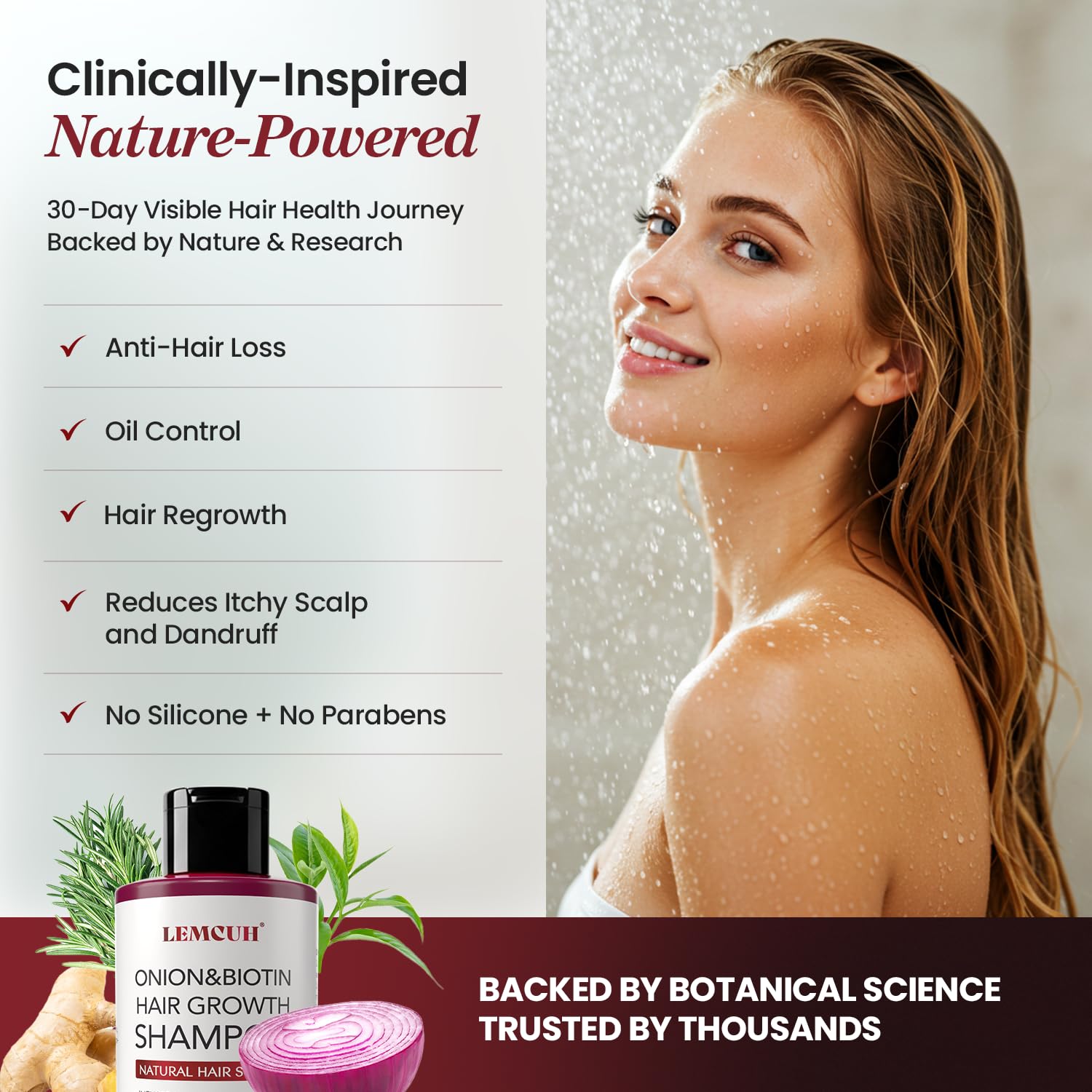 Natural Hair Oil and Rosemaey & Biotin Hair Growth Shampoo